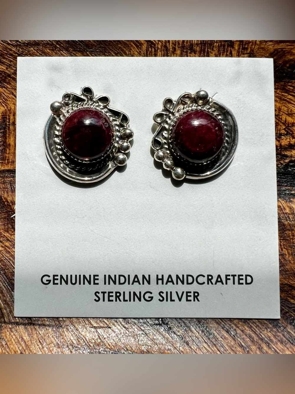 Donovan Nez Navajo Purple Spiny Oyster Sterling Silver Stud Earrings